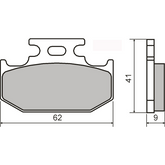 Pastiglie Freno RMS Organiche Yamaha DT 125 Posteriore per KAWASAKI KX K1 250 1994 - 1994